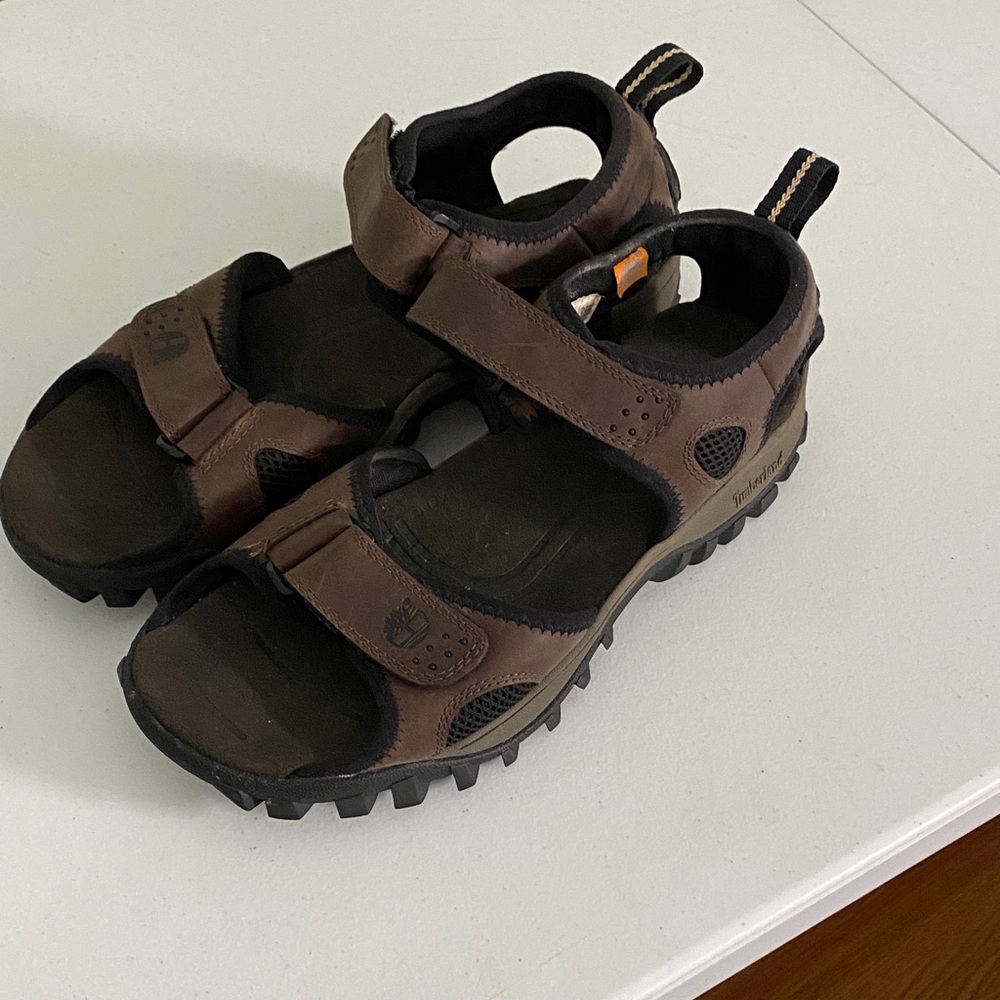 Timberland Men’s Dark Brown Adjustable Open Toe Sandals 10M